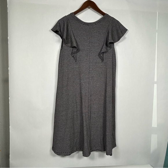 Lane Bryant Gray Striped Midi Dress - Picture 4 of 8